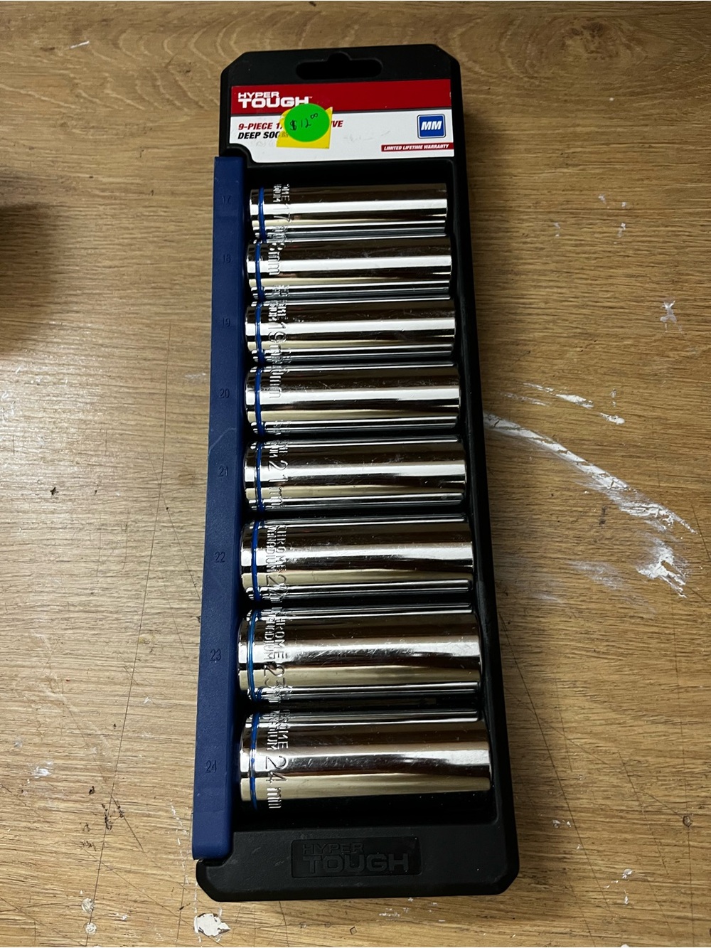 Hyper Tough 9-Piece Deep Socket Set - Silver